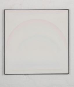 Sentimento di Luce in Due Archi di Cerchio, 2003. Tecnica mista su tela, cm 95 x 95